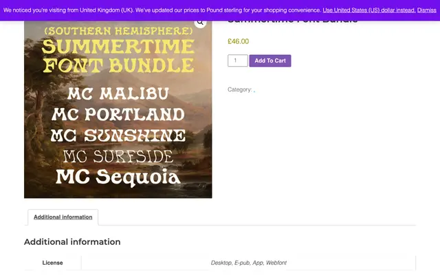 Summertime Font Bundle specimen from McLetters
