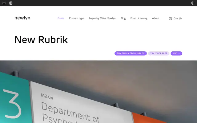 New Rubrik Italic specimen from Newlyn