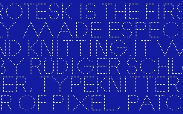Knit Grotesk specimen from Nouvelle Noire