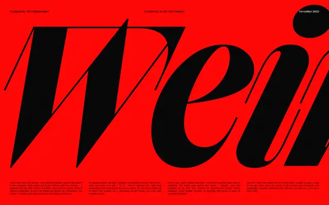 Weird Serif specimen from Off Type