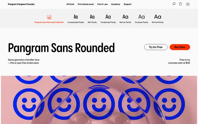 PP Pangram Sans Rounded specimen from Pangram Pangram Foundry