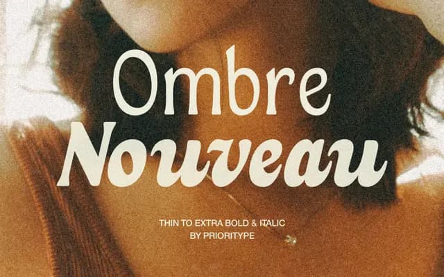 Ombre Nouveau specimen from Prioritype