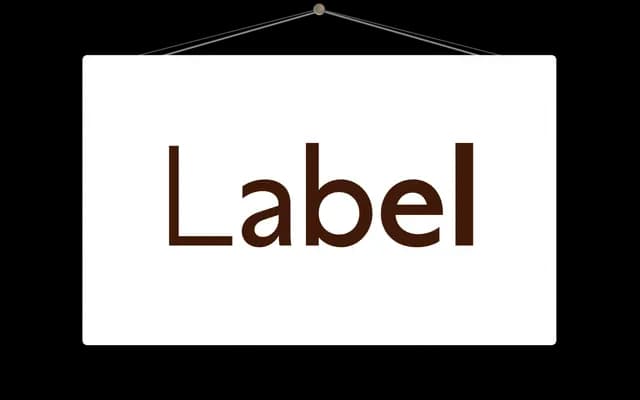 Label specimen from Souvenir Typefaces