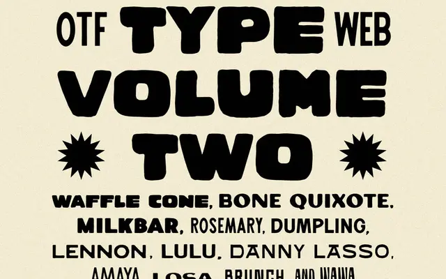 Type Volume Two specimen from Taylor Penton