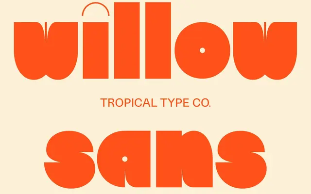 Willow Sans specimen from Tropical Type