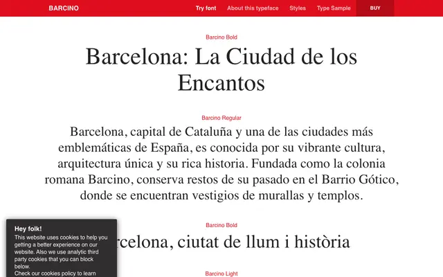 Barcino specimen from Typerepublic