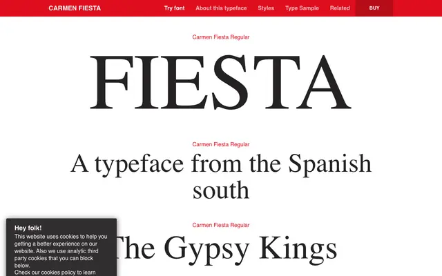 Carmen Fiesta specimen from Typerepublic