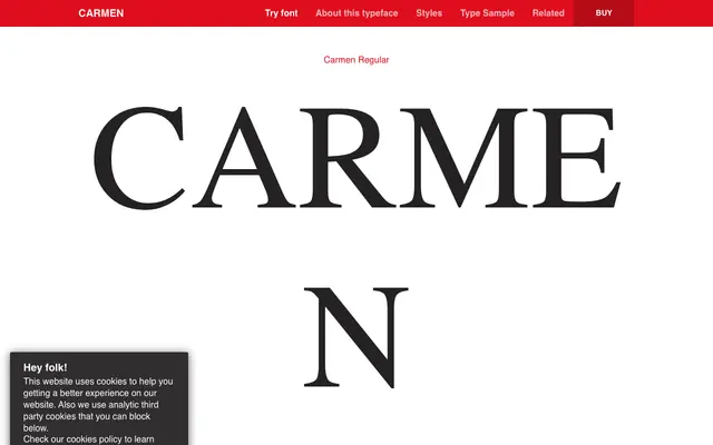 Carmen specimen from Typerepublic