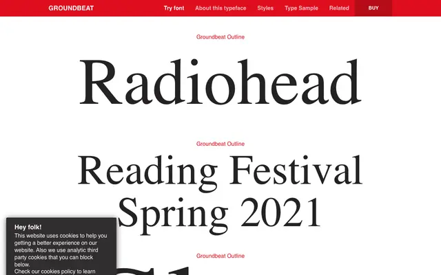 Groundbeat specimen from Typerepublic