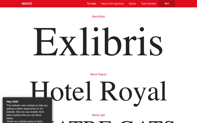 Mercè specimen from Typerepublic