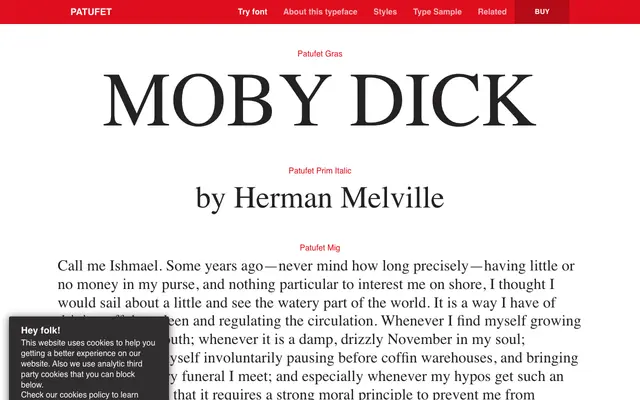 Patufet specimen from Typerepublic