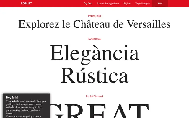 Poblet specimen from Typerepublic