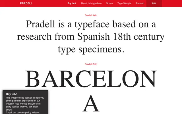 Pradell specimen from Typerepublic