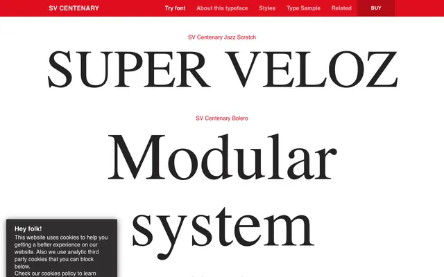 SV Centenary specimen from Typerepublic