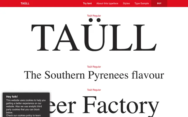 Taüll specimen from Typerepublic