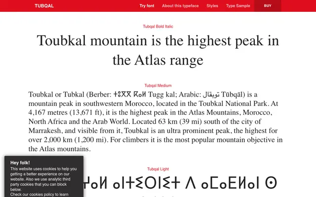 Tubqal specimen from Typerepublic