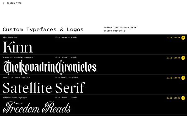 Custom Type specimen from Workhorse Type Foundry