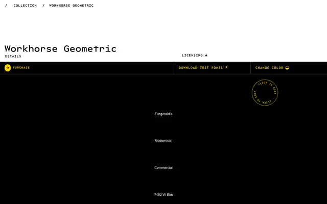 Workhorse Geometric specimen from Workhorse Type Foundry